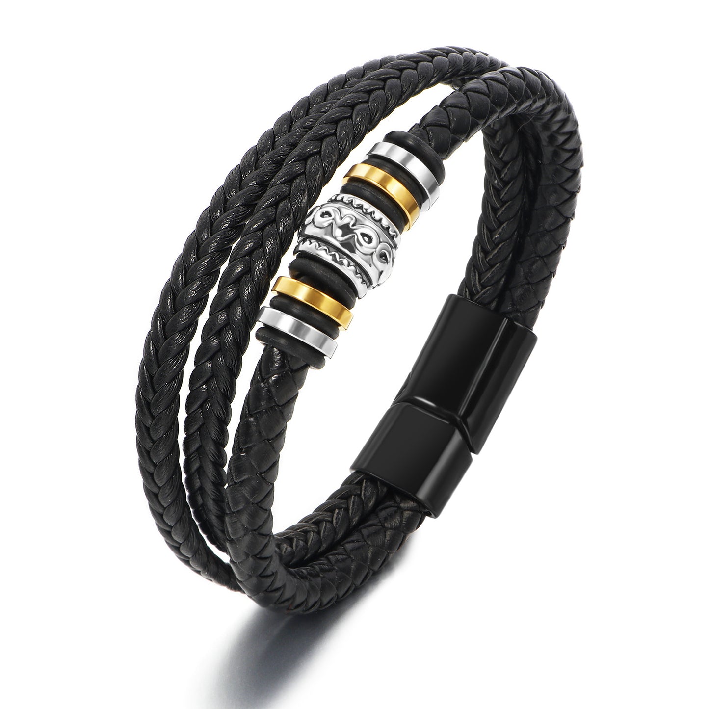 Three-layer Leather Rope Bracelet ZGMA23004