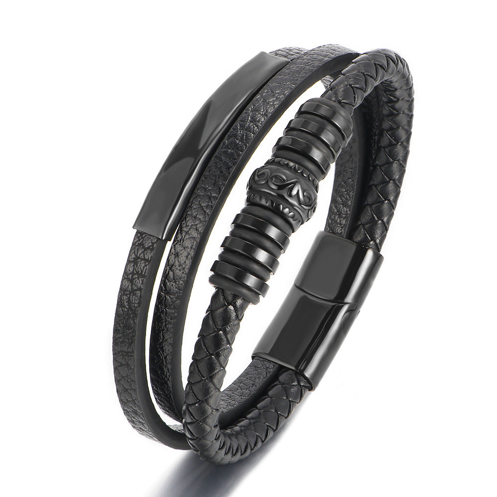 3 Layers Leather Bracelet ZGMS23105