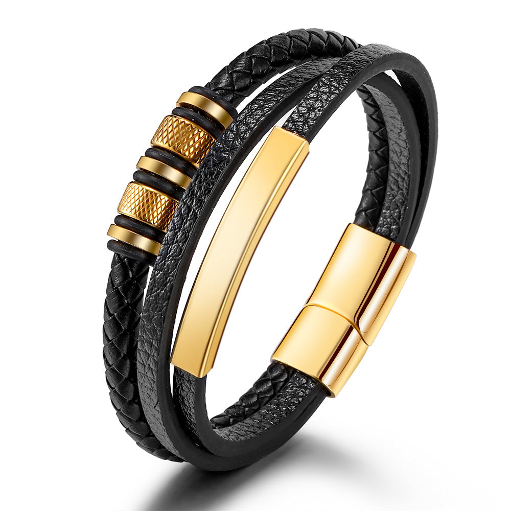 Braided Leather Bracelets ZGMS23026SR