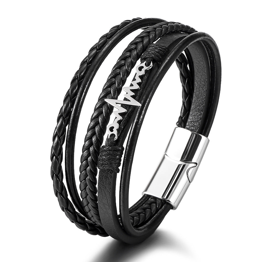 Multilayer Leather Bracelet ZGMA25013BK