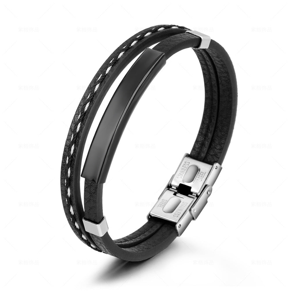 Double Leather Straps Bracelets ZGMS22043