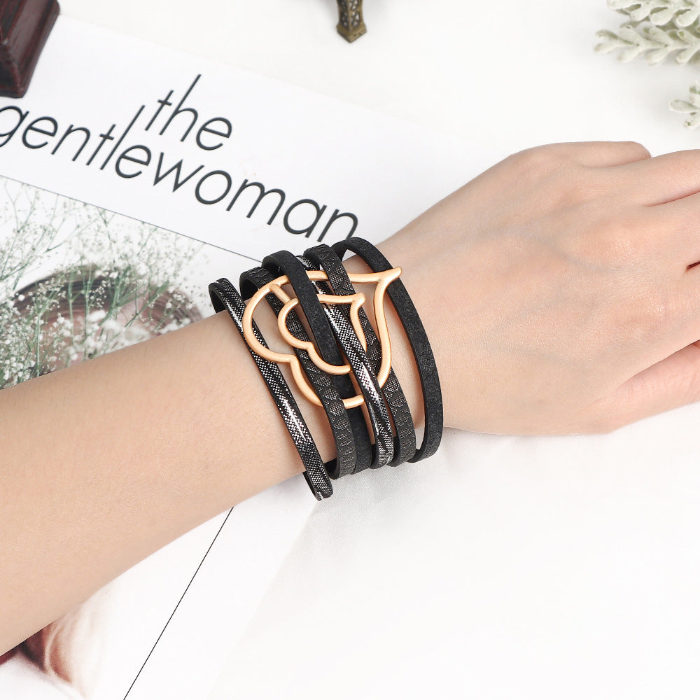 Multi-Layer Trendy Cuff ZGWS25010BK