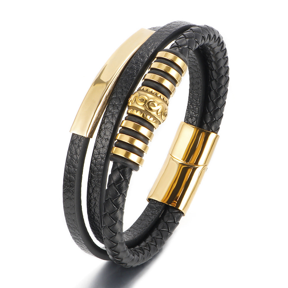 3 Layers Leather Bracelet ZGMS23105