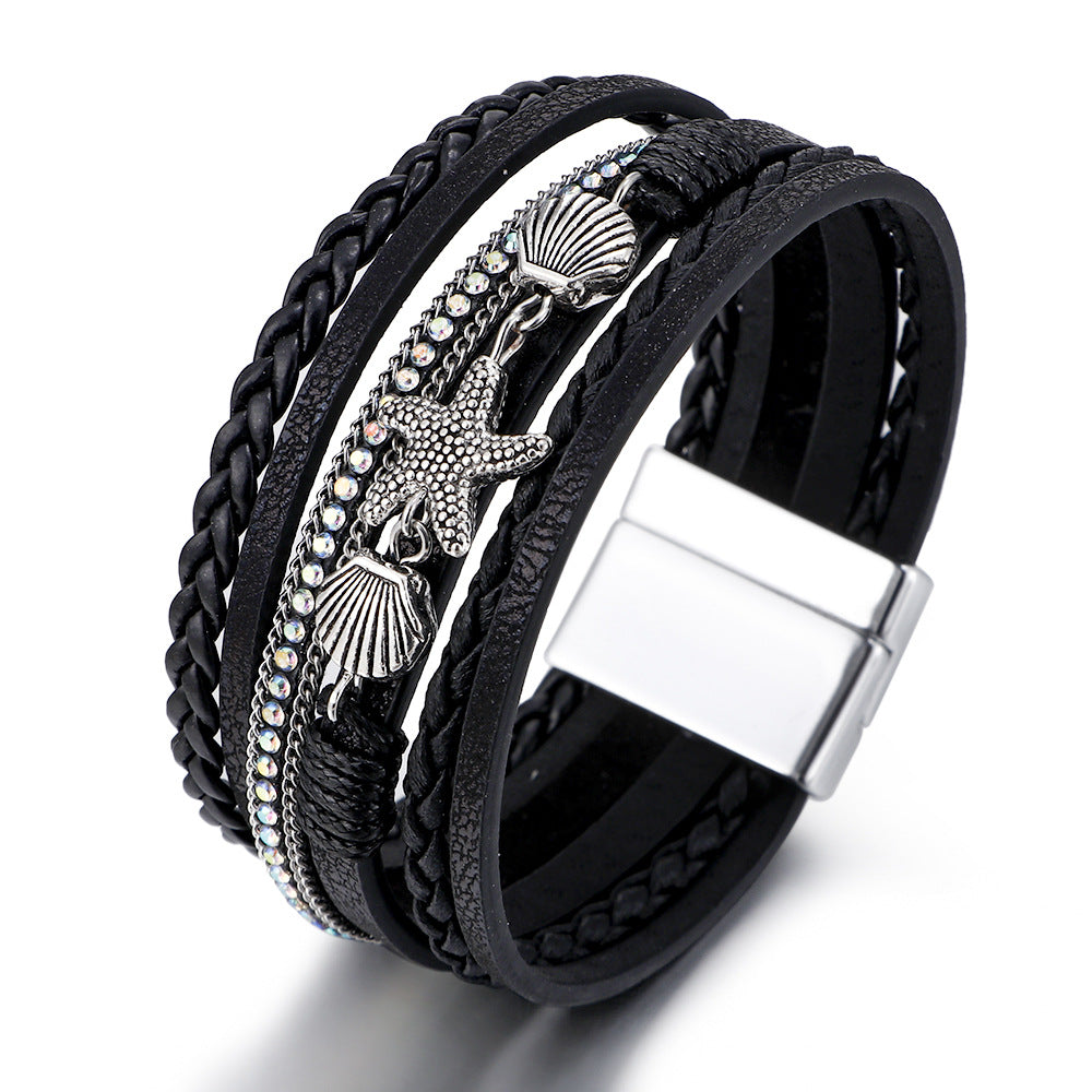 Starfish Leather Bracelets ZGWS22623