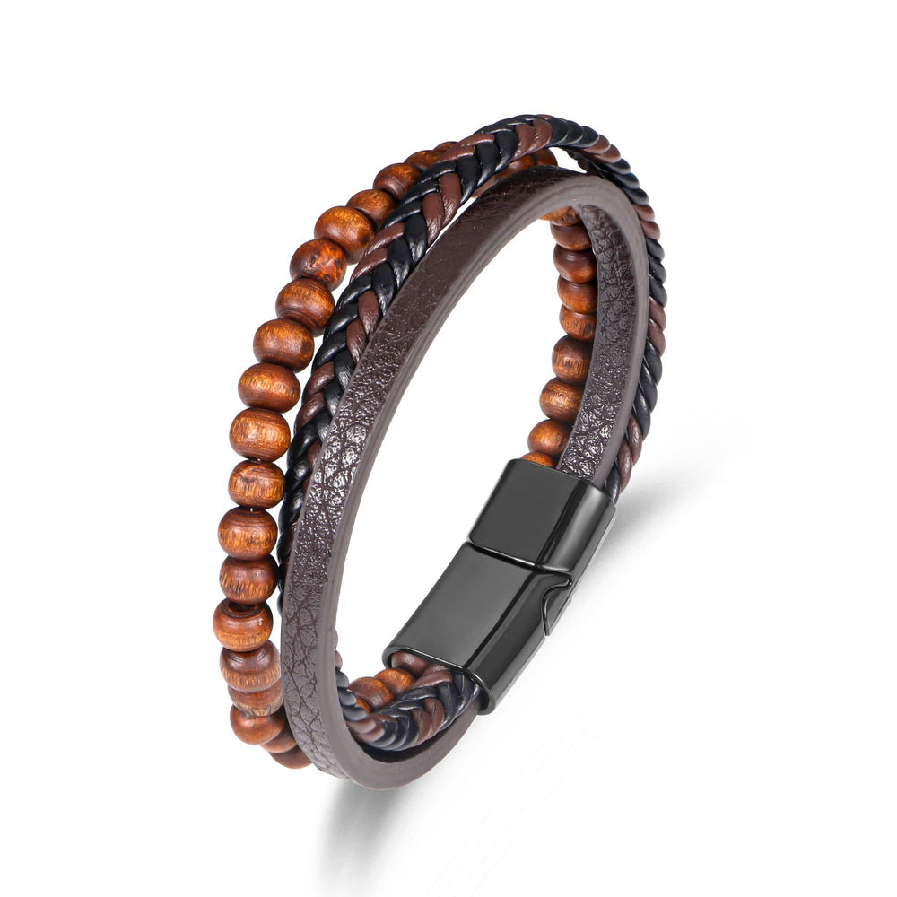 Beads Leather Bracelet  ZGMA24063ZN