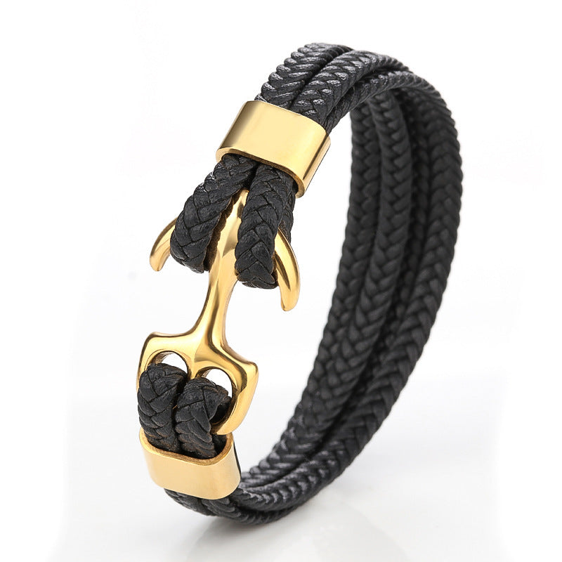 Anchor Leather Bracelet ZGMS22092