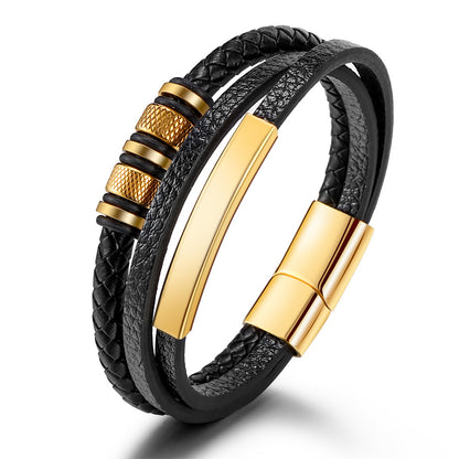 Braided Leather Bracelets  ZGMS23026SR