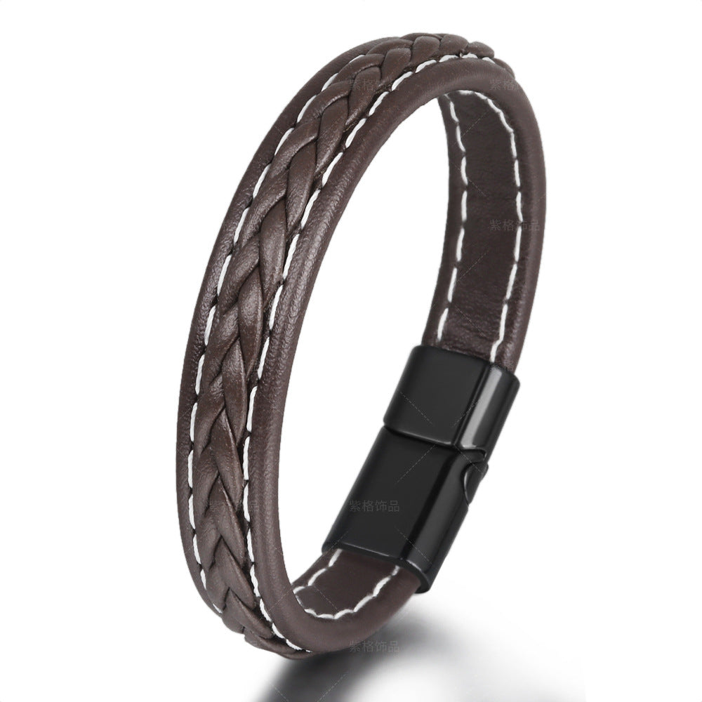 Classic Braided Leather Bracelet ZGMA22170