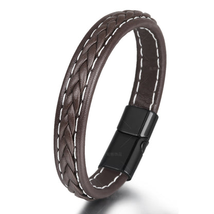 Classic Braided Leather Bracelet ZGMA22170