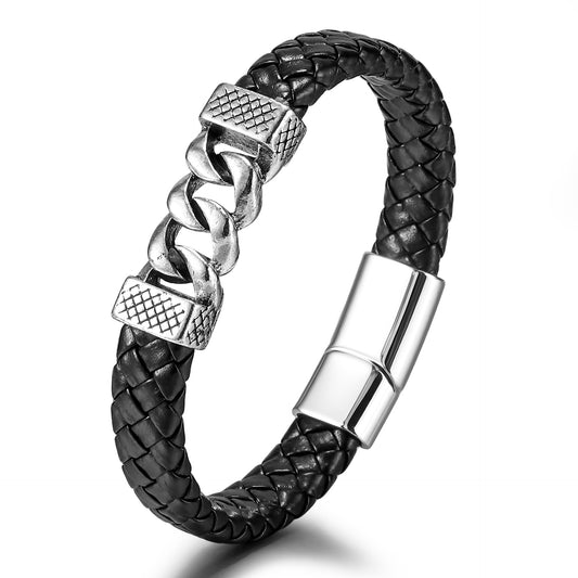 Chain Bracelet Cowhide Woven  ZGMA25025