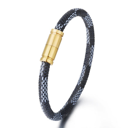 Snake Skin Stripe Leather Bracelet ZGMS22002