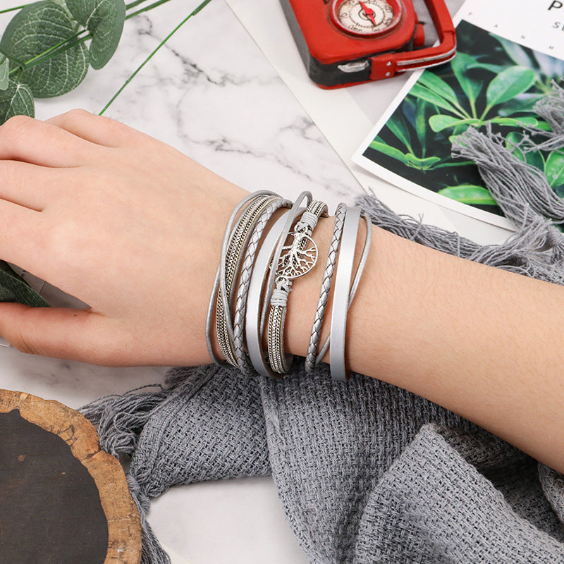 Hollow Life Tree Letter Bracelet ZGWL22120