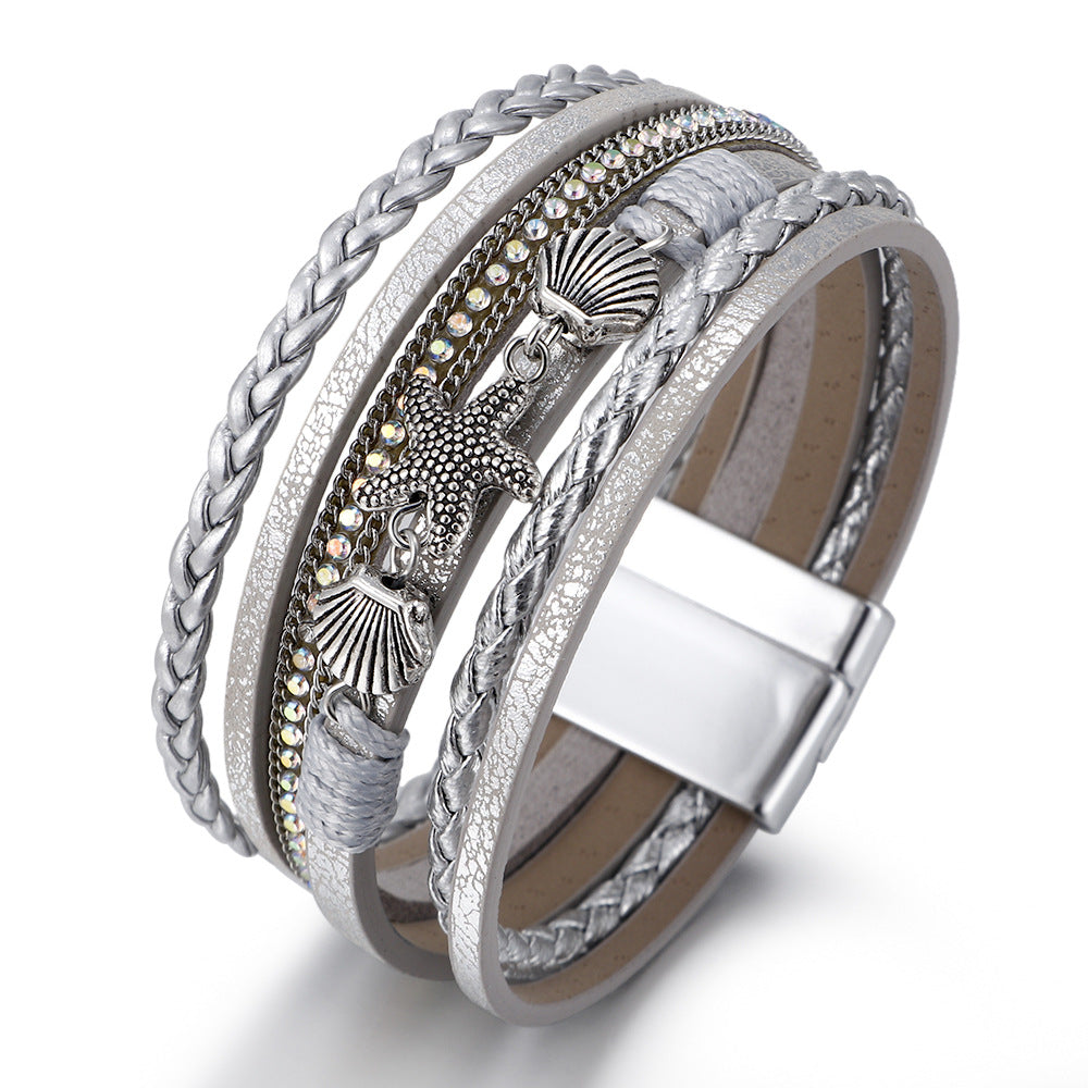 Starfish Leather Bracelets ZGWS22623