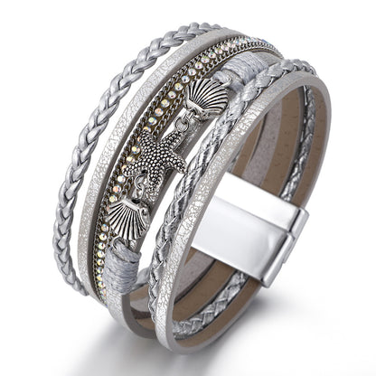 Starfish Leather Bracelets ZGWS22623