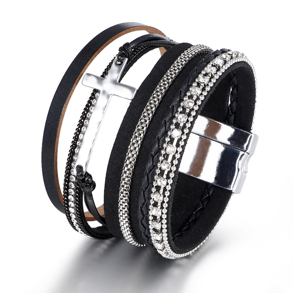 Rhinestone Cross Bracelet ZGWS23015