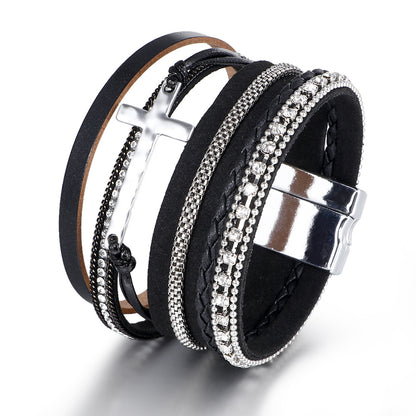 Rhinestone Cross Bracelet ZGWS23015