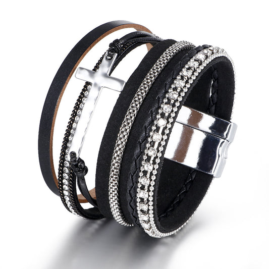 Rhinestone Cross Bracelet ZGWS23015