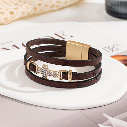 Cross-border Leather Bracelet ZGWS25003BN