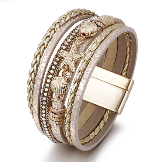 Starfish Leather Bracelets ZGWS22623