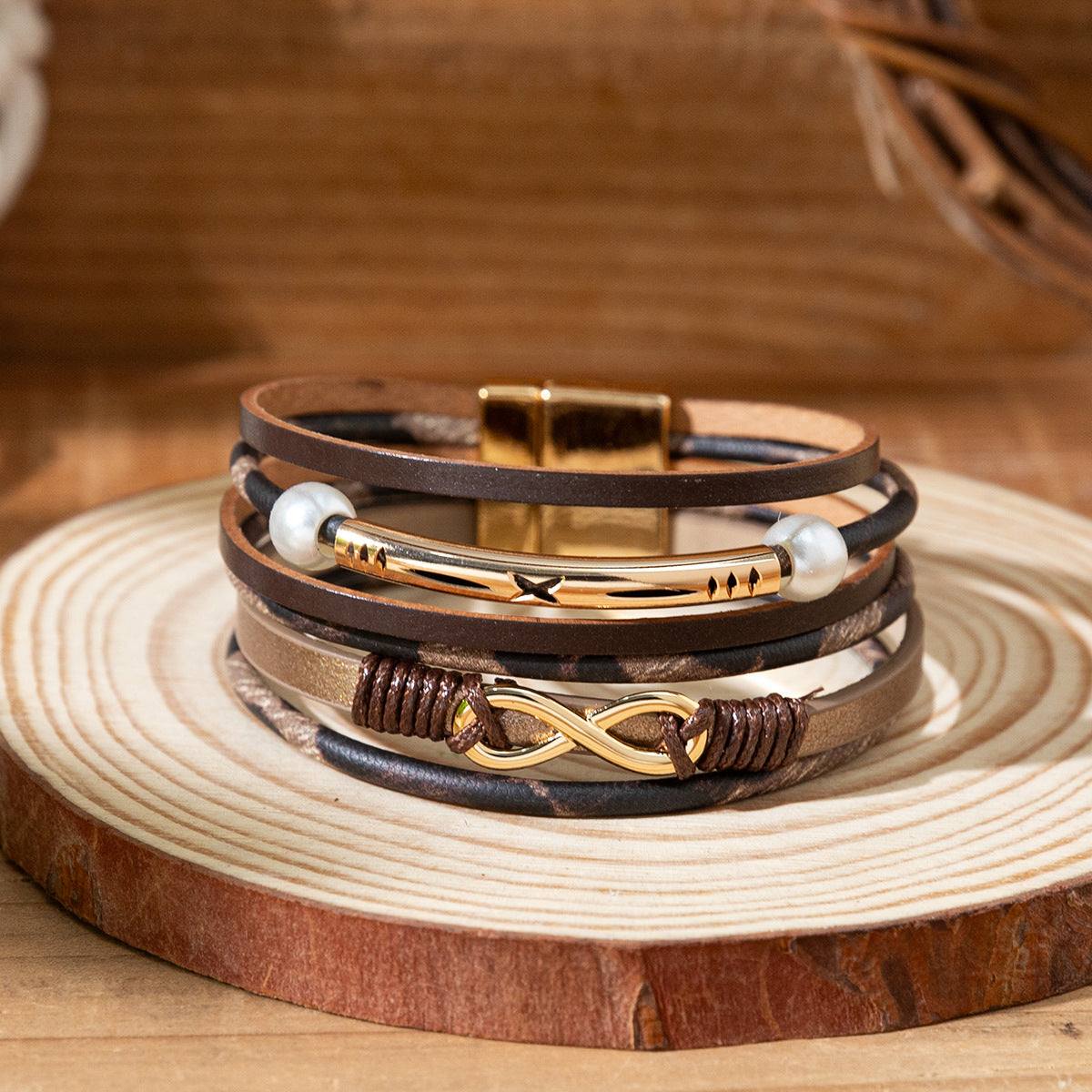 Infinity Charm Leather Bracelets ZGWS23003