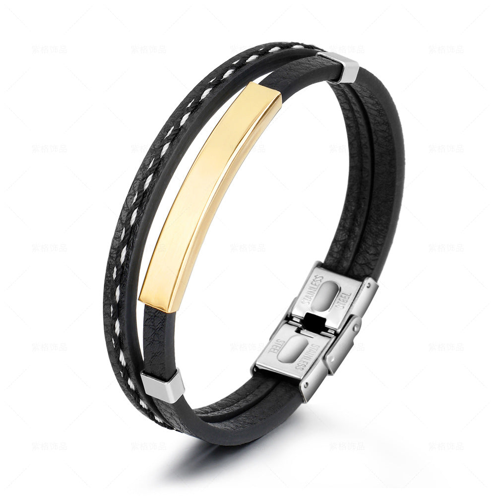 Double Leather Straps Bracelets ZGMS22043