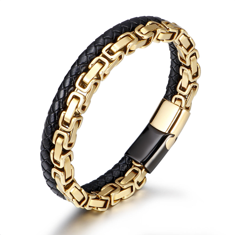 Chain Leather Bracelet ZGMS23098