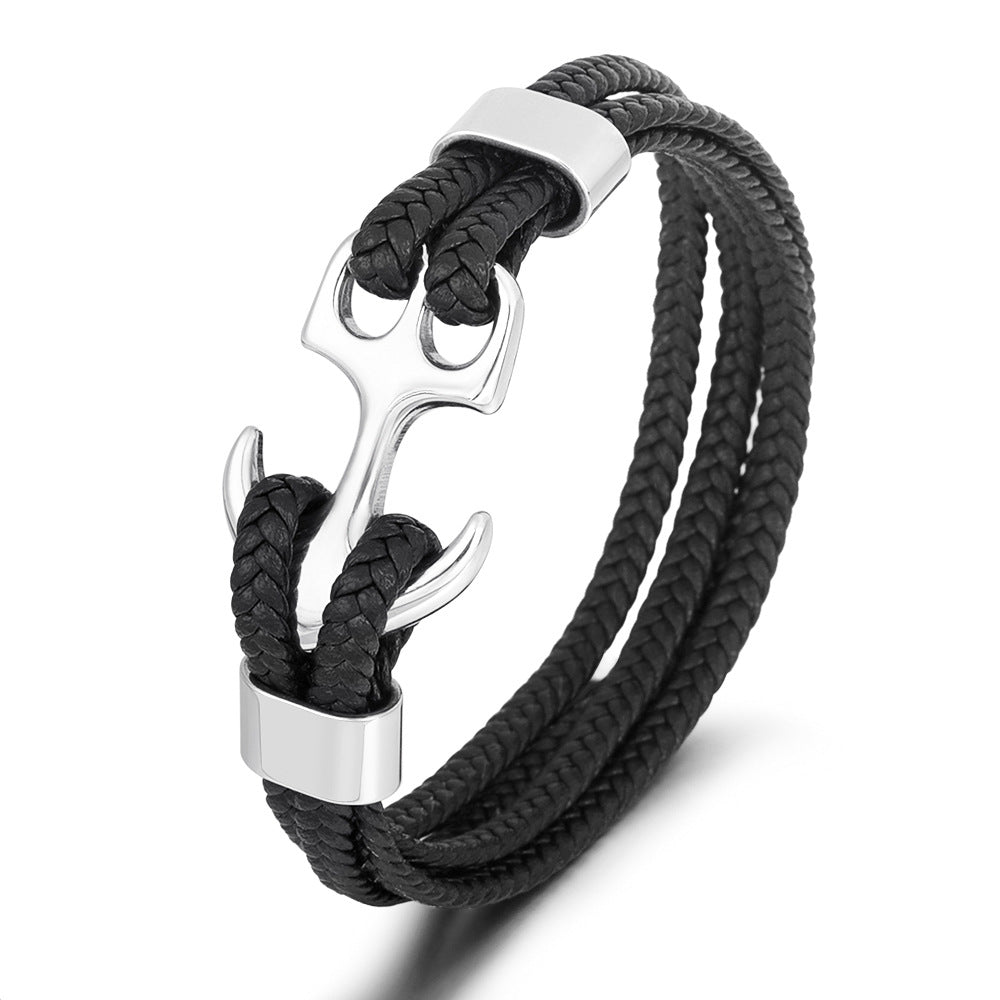 Anchor Leather Bracelet ZGMS22092